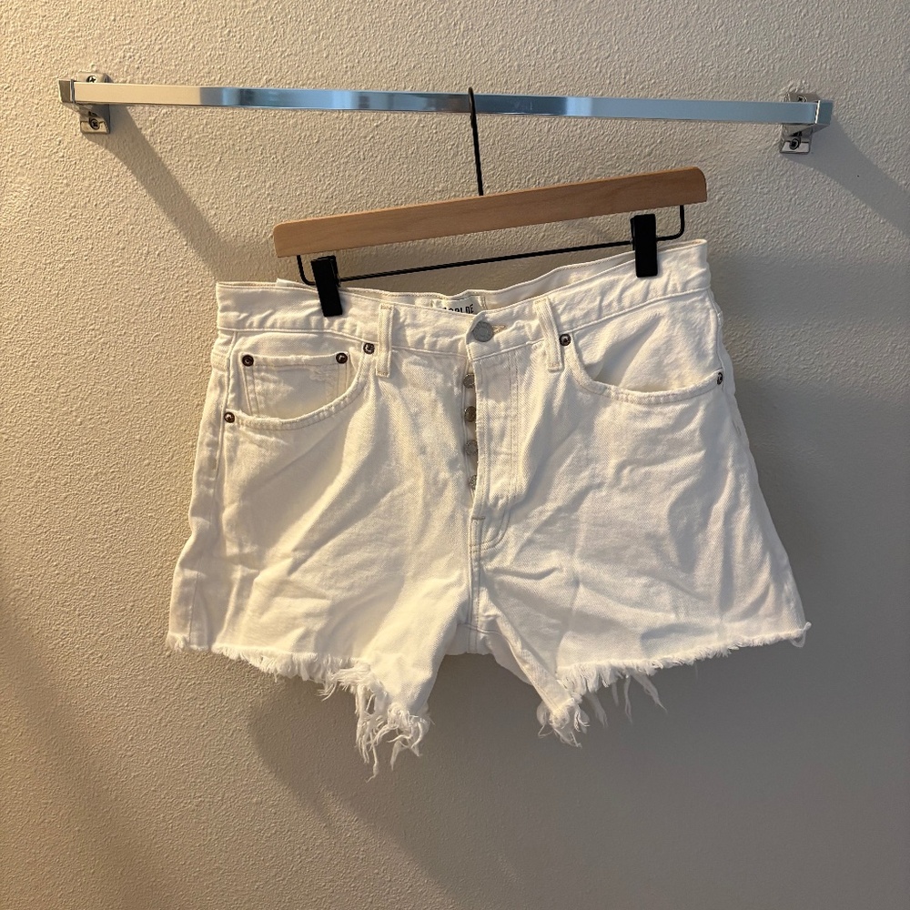 Agolde White denim shorts